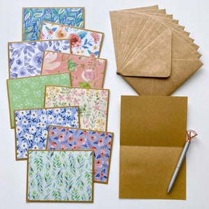 Cartes de notes florales, cadeau de la fête des mères