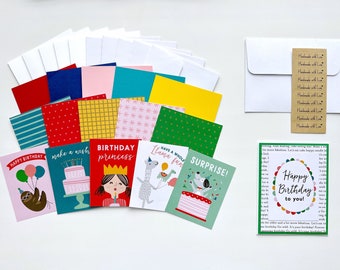 DIY Birthday Card Making Kit: Craft Supplies for 6 Handmade Cards