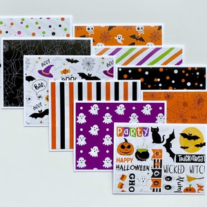 Lot de 10 cartes d'Halloween faites main
