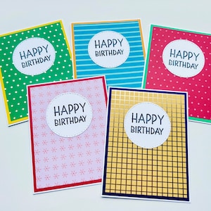 Cartes d'anniversaire Ensemble de cartes de vœux faites à la main
