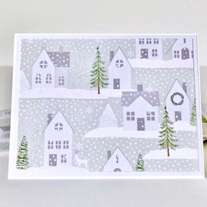 Cartes de Noël blanches faites à la main Ensemble de 6