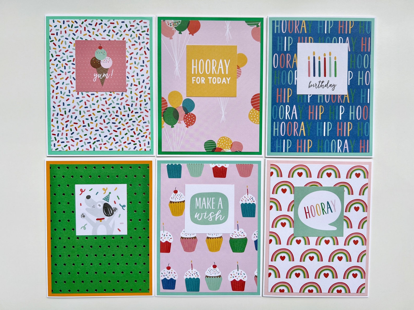 Handmade Birthday Cards Set of 5 10 or 25 Etsy