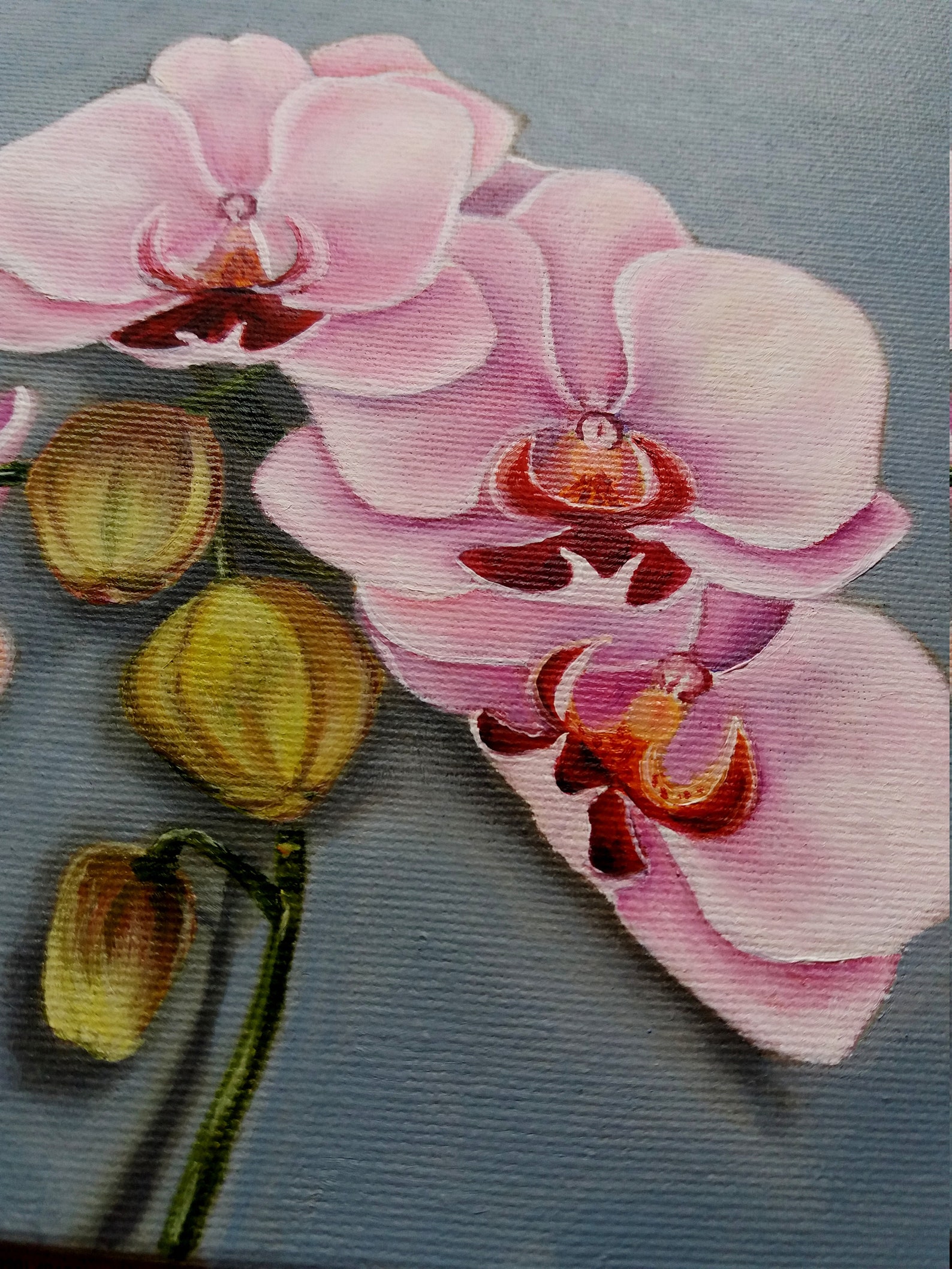 Painting orchid Oil painting on canvas Small painting Etsy
