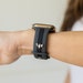 Apple Watch Band, Dark Gray and Black Apple Watchband, designer Apple Watch band, bee, dressy Apple Watch band, series 1,2,3,4,5,6,7,se 