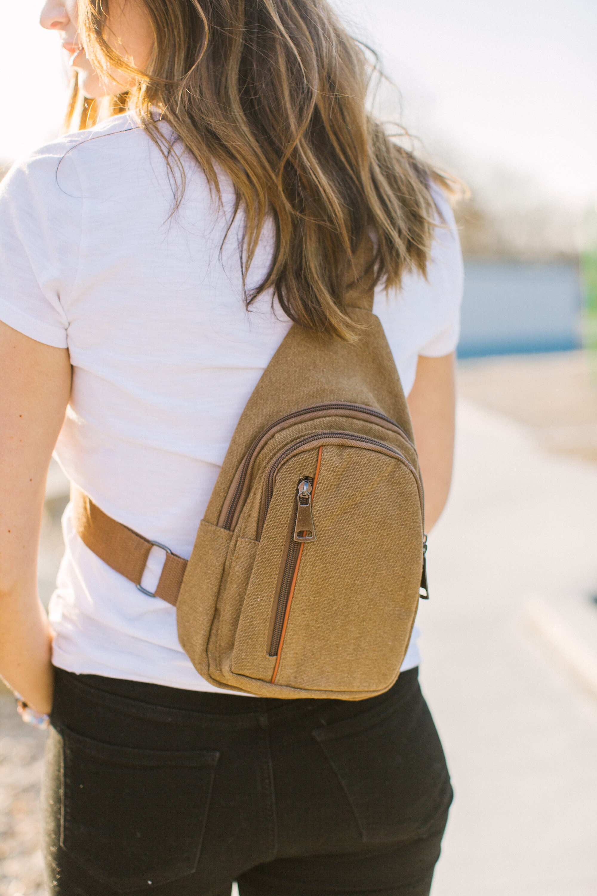 Personalized Canvas Sling Bag One Shoulder Bag Crossbody | Etsy