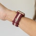 Apple Watch Band, Burgundy and Dusty Pink Apple Watchband, designer Apple Watch band, bee, dressy Apple Watch band, series 1,2,3,4,5,6,7,se 
