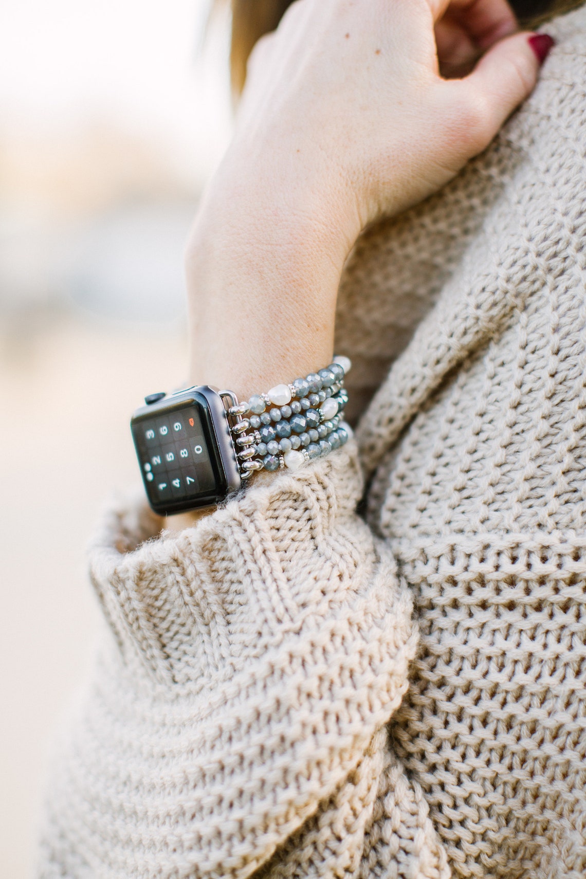 grey apple watch band