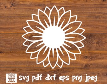 Download Sunflower Outline Etsy
