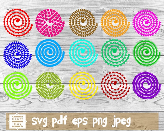 Rolled flowers svg flower svg paper flowers svg rolled | Etsy