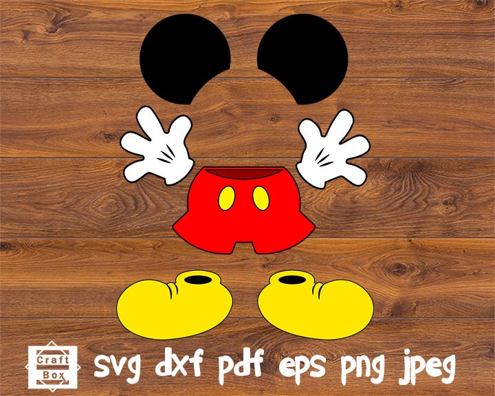 Body parts Mickey svg body Mickey svg Mickey Mouse svg | Etsy