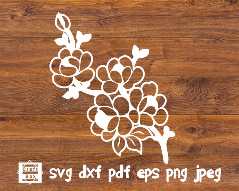 Download Flowers Bundle Svg Botanical Svg Flowers Paper Cut Svg Flowers Cut File Flowers Template Svg Flower Design Svg Branch With Flowers Svg Clip Art Art Collectibles Shantived Com