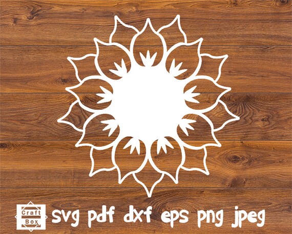 Download Free Sunflower Decal Svg Sunflower Outline Svg Sunflower Paper Etsy SVG Cut Files