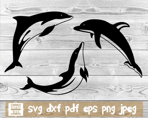 Dolphin Svg Dolphin Silhouette Fish Svg Dolphins Stencil Etsy