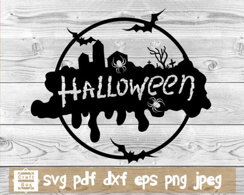 halloween scene svg halloween decal svg halloween silhouette scary graveyard svg Halloween design svg graveyard svg halloween circle