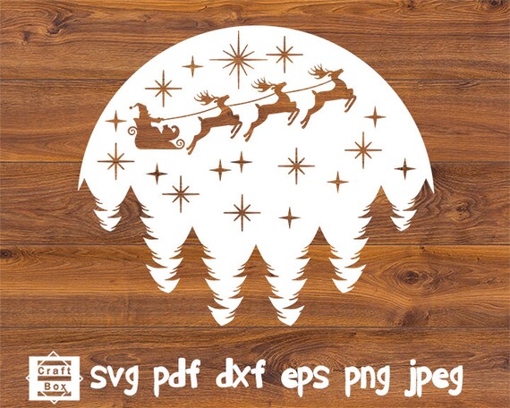 Download Christmas Scene With Santa Svg Christmas Scene Svg Christmas Etsy PSD Mockup Templates