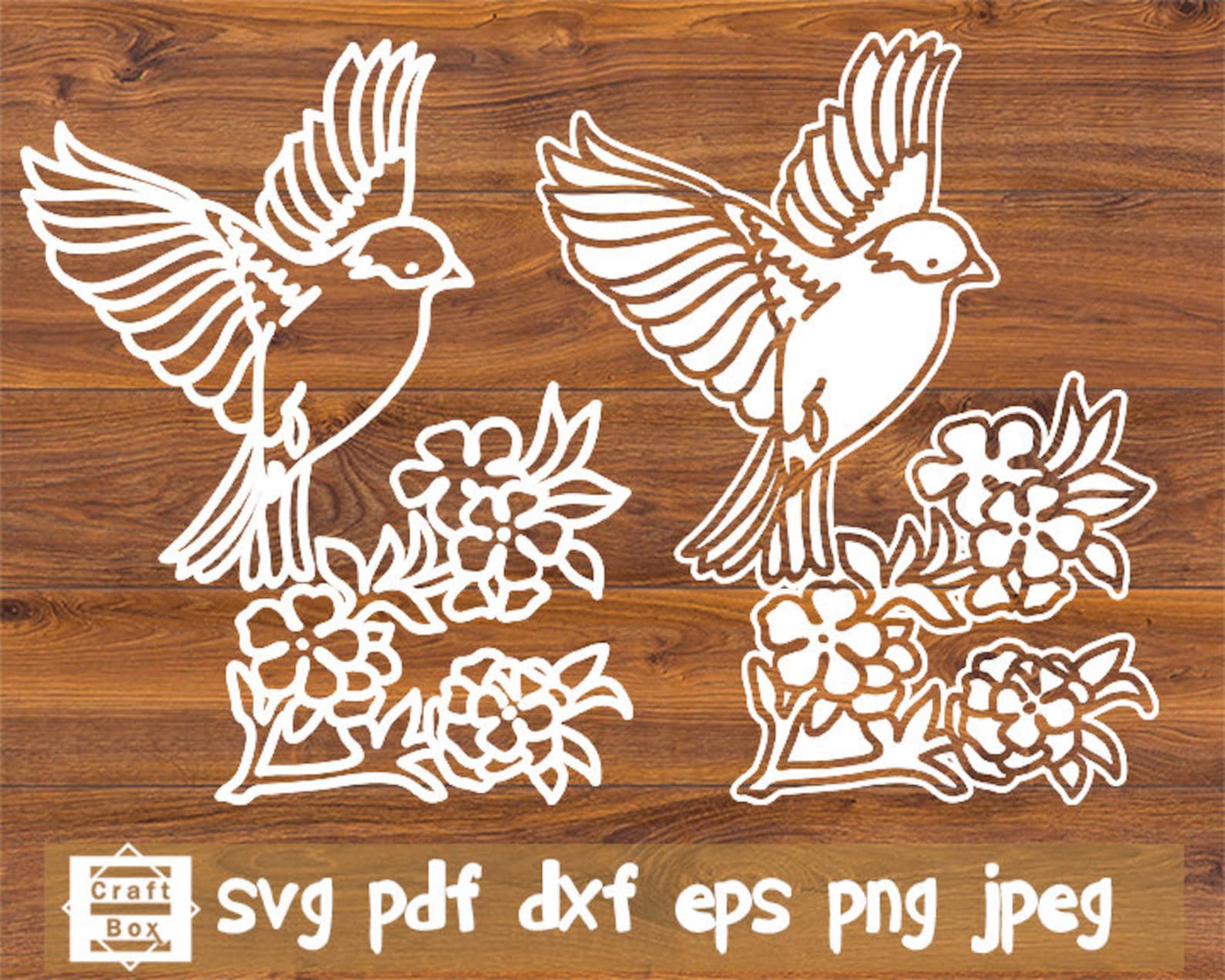 Bird on branch svg birds svg bird template bird paper cut Etsy