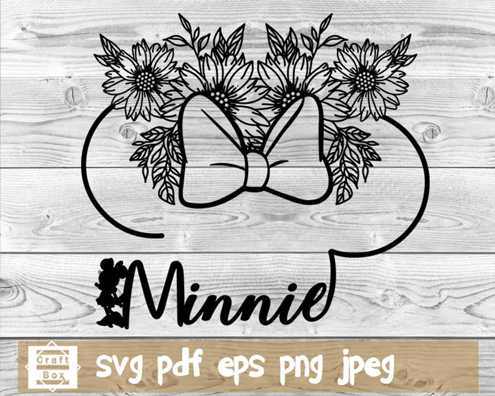 Flower Minnie Mouse Minnie head svg Minnie Mouse svg Disney | Etsy