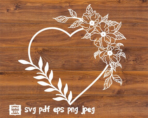 Download Floral Corner Svg Heart Svg Flowers Svg Heart Clipart Svg Etsy