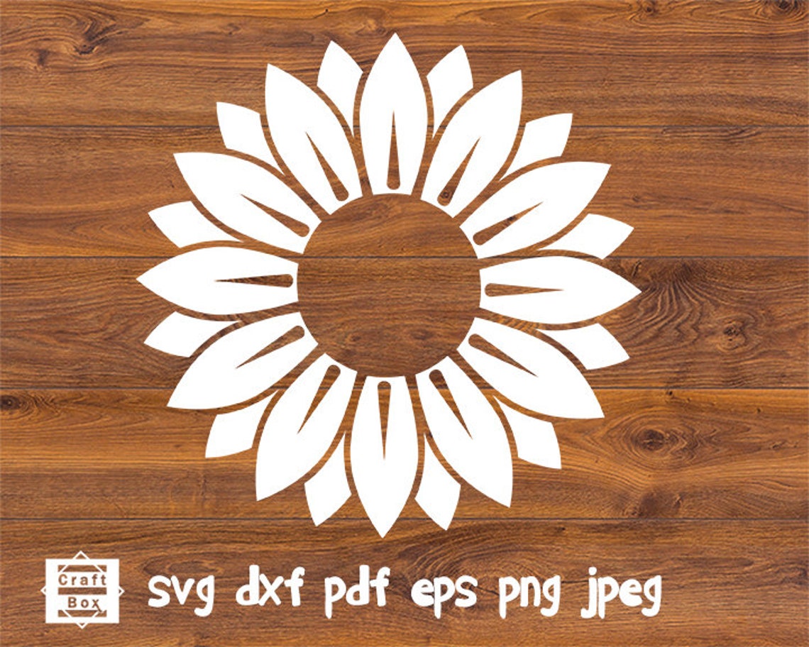 Sunflower Svg Flower Svg Sunflower Stamp Sunflower Bundle Etsy Uk