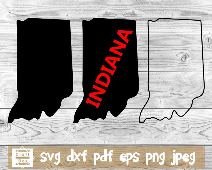 Download Indiana Svg File Indiana State Svg Indiana Silhouette Etsy