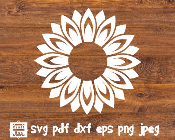 Download Sunflower silhouette svg flower svg sunflower stamp flower ...