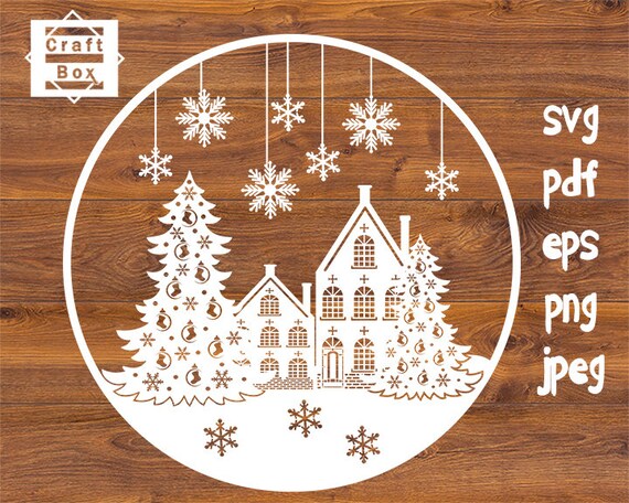 Download Christmas Landscape Svgchristmas Tree Svg Christmas Design Etsy