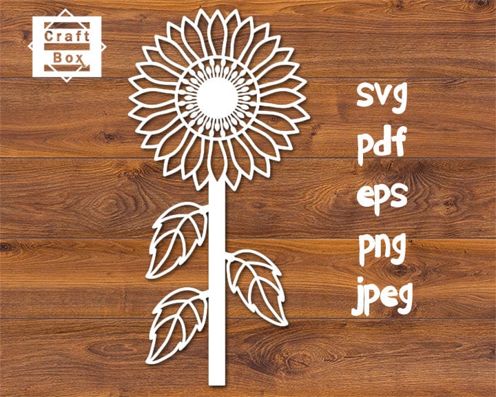 Download Sunflower paper cut svg sunflower sunflower stencil flower ...