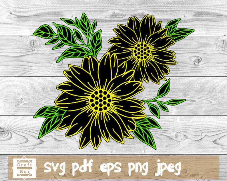 Sunflower cut file sunflower svg sunflower for cricut | Etsy