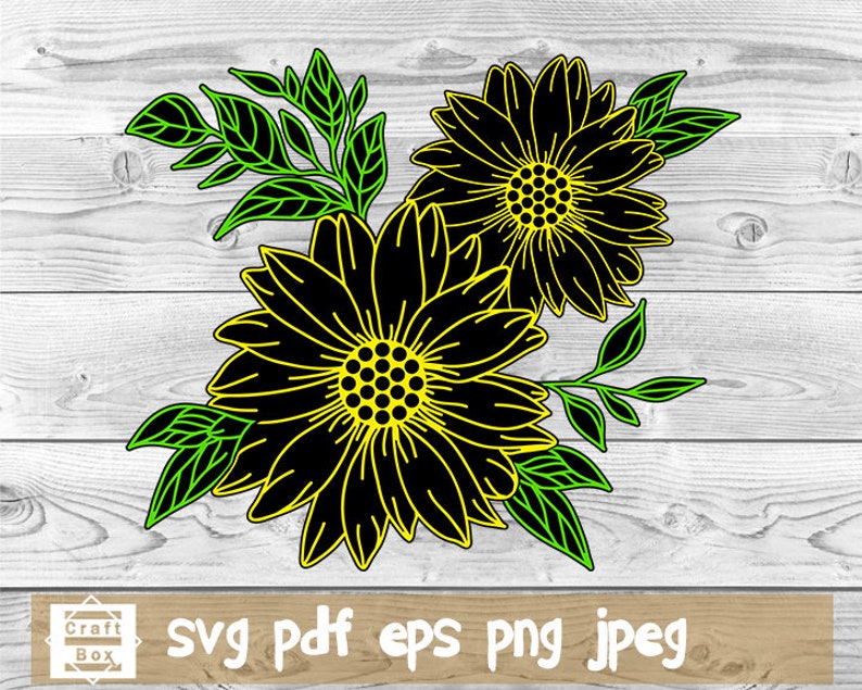 Free Sunflower Clipart Svg SVG PNG EPS DXF File