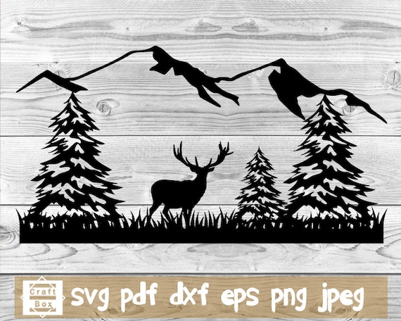 Download Mountain Landscape Svg Adventure Svg Landscape Svg Winter Etsy