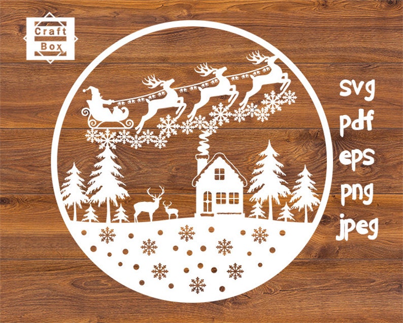Download Clip Art Christmas Paper Cut Christmas House Svg Christmas Design Svg Winter Scenes Svg Christmas Landscape Svg Baubles Svg Christmas Template Art Collectibles