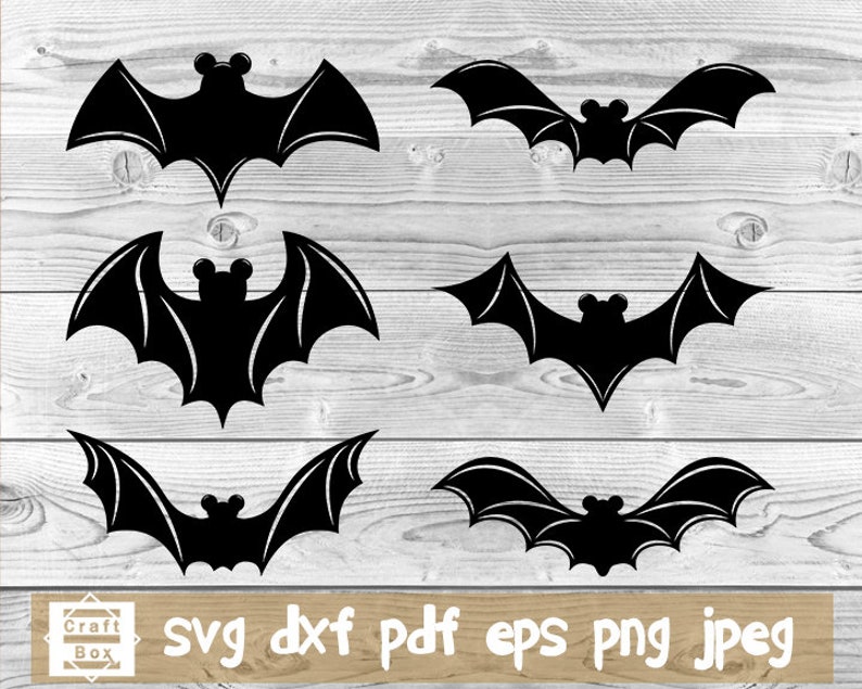 Bats Svg Bats Cut File Halloween Svg Silhouette Bats Bats Etsy