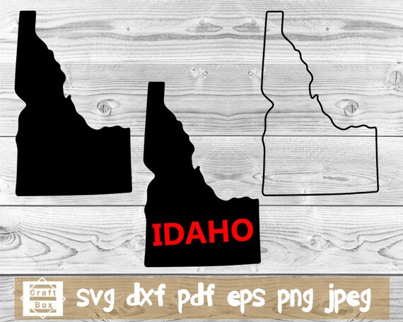 Idaho Svg File Idaho State Svg Idaho Silhouette Idaho Etsy