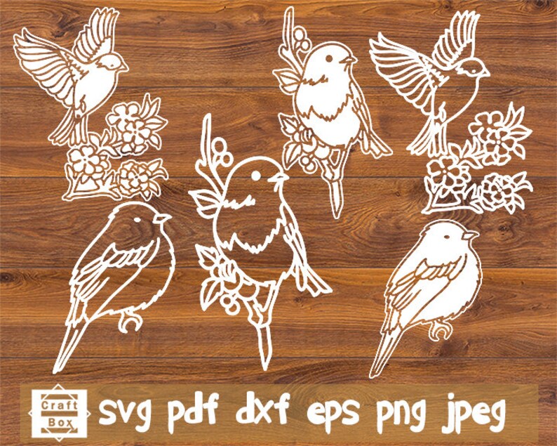 Download Bird Silhouette Bird Kit Svg Bird Stencil Birds Svg Bird On Branch Svg Bird Set Svg Bird Clipart Svg Bird Bundle Svg Bird Template Paper Party Kids Craft Supplies Tools