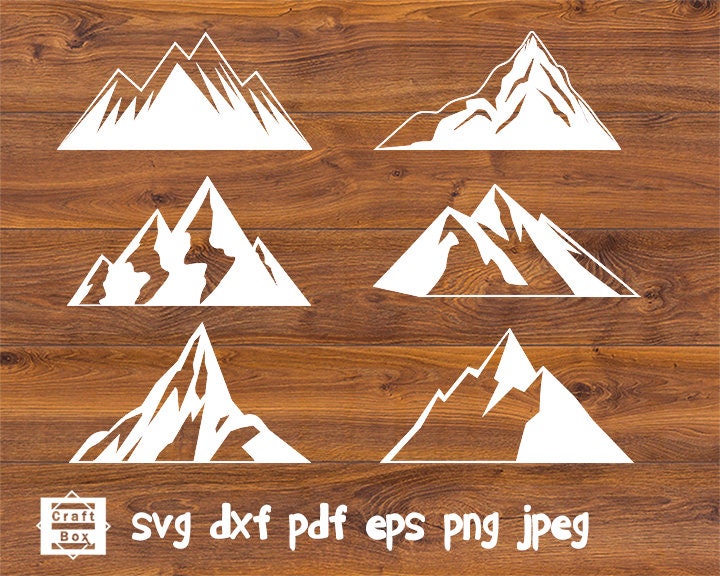 Mountain Svg Mountain Template Mountain Stencil Mountains Etsy