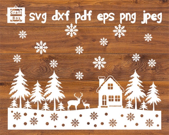 Download Сhristmas scene svg christmas landscape svg winter scene ...