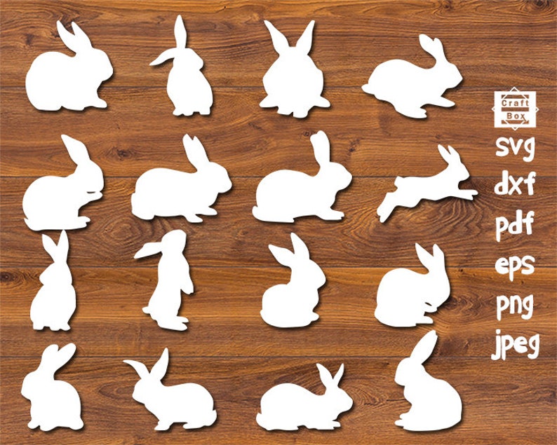 Hase Silhouetten SVG Hase SVG Oster svg Hase Clipart svg | Etsy