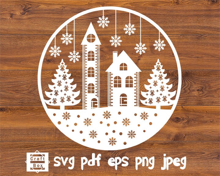 Download Christmas Winter Landscape Svg Christmas Scene Svg Christmas Etsy