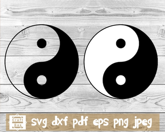 Yin Yang Svg Yin Yang Cut File Yin Yang Silhouette Yin Yang Etsy