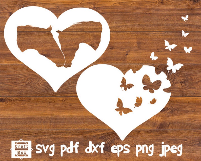 Download Heart butterflies heart svg heart stencil svg valentines ...