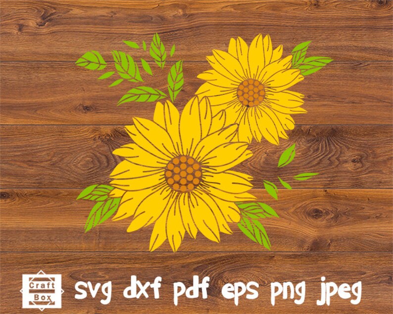 Download Yellow sunflower svg sunflower cut file sunflower template ...