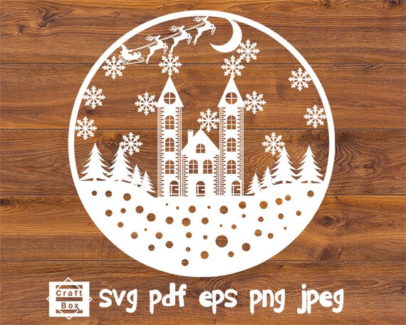 Download Free Winter Scenes Svg Christmas House Svg Christmas Scenes Svg Etsy SVG DXF Cut File