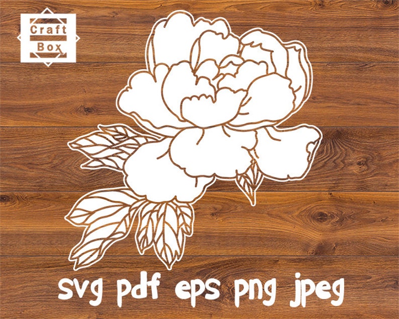Peony svg peonies flower svg flower wedding svg plant svg Etsy