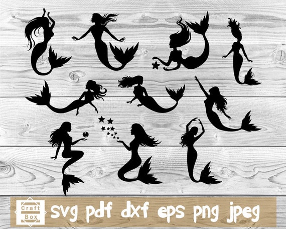 Free Free 142 Stencil Mermaid Silhouette Svg SVG PNG EPS DXF File