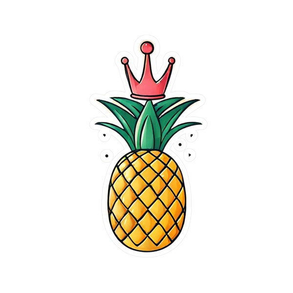 Add a Touch of Tropical Flair with Our Pineapple Crown Kiss-Cut Vinyl Decals