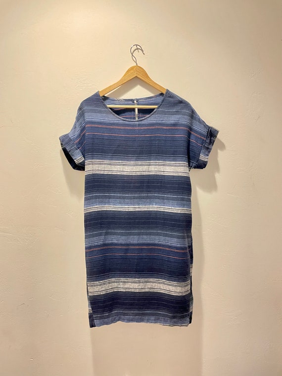 Striped Blue Dress - image 1