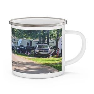 Stylish Enamel Camping Mug | Perfect for Outdoor Adventures, Gifts for Campers, Coffee Mug, Travelware, Backpacking Essential