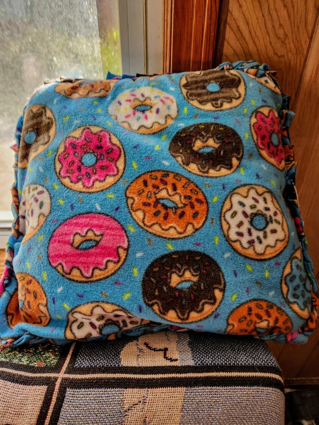 Doughnuts No Sew/no Knot Fleece Pillow Etsy