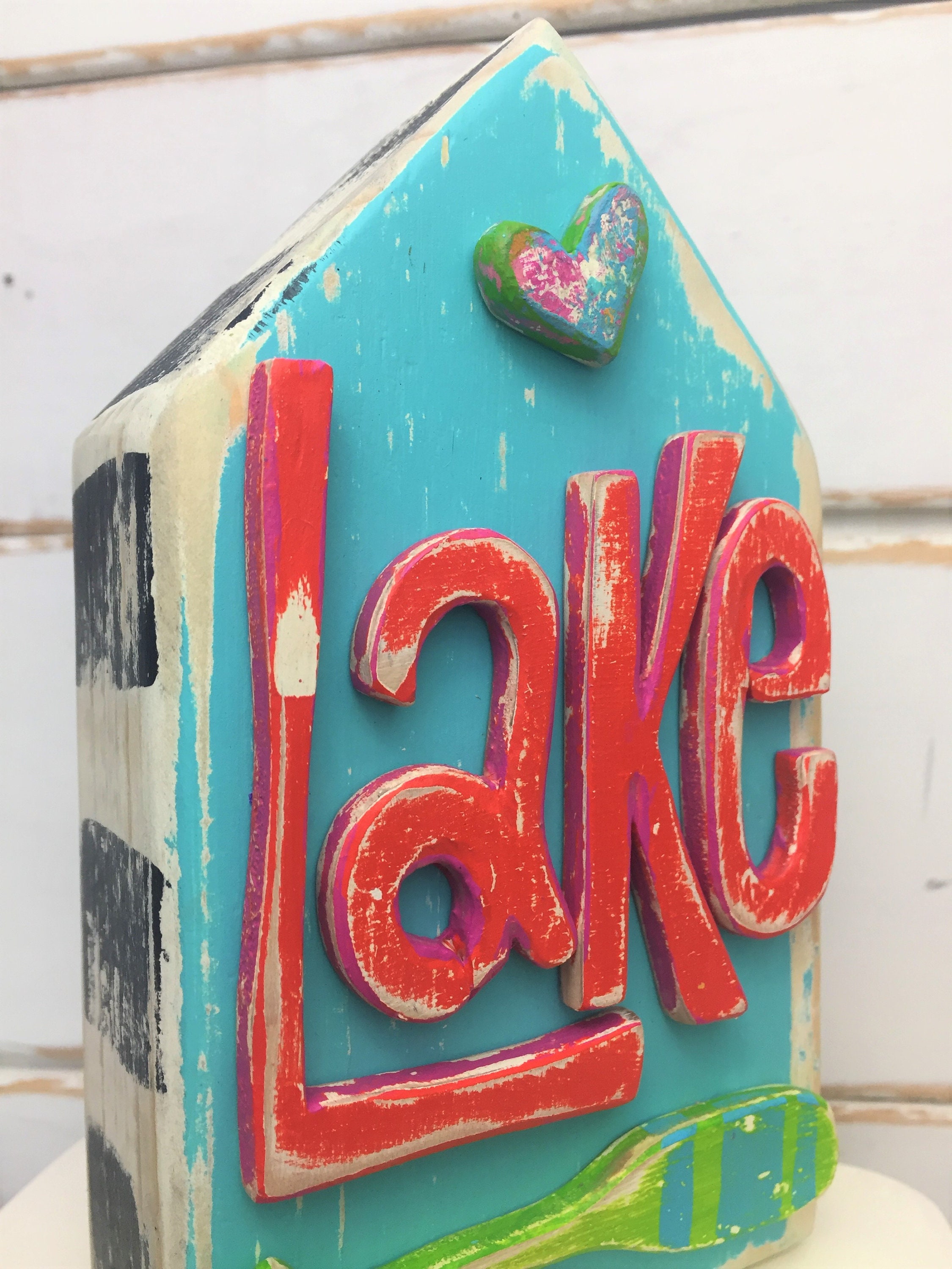 Lake House Wooden Lake House Hostess Gift Little Wooden Etsy