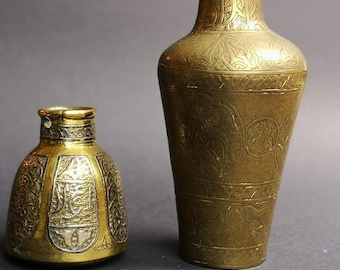 MAMLUK Small Brass Vases, Mosul Or Syria, 18/19th Century